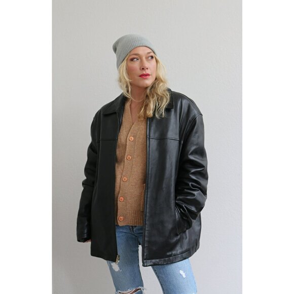 2000s Y2K Andrew Marc New York Buttery Soft Leather Jacket // Men's Large - Picture 6 of 10